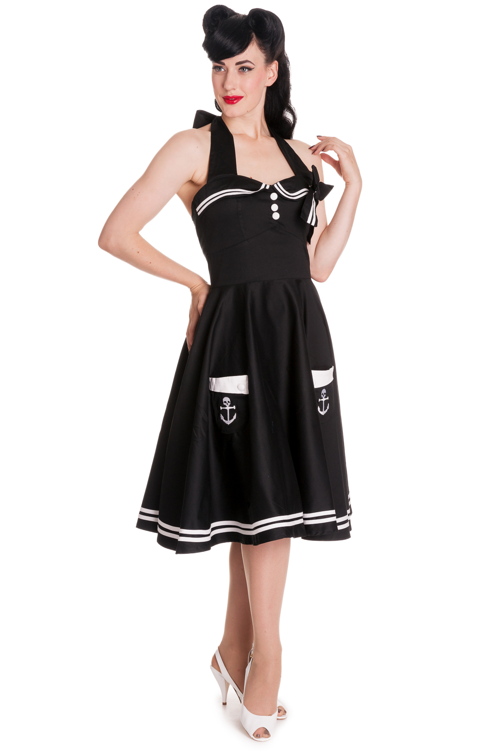 Rkp1 Hell Bunny Motley 50s Retro Sailor Pin Up Dress Rockabilly Swing Prom Ebay 8417